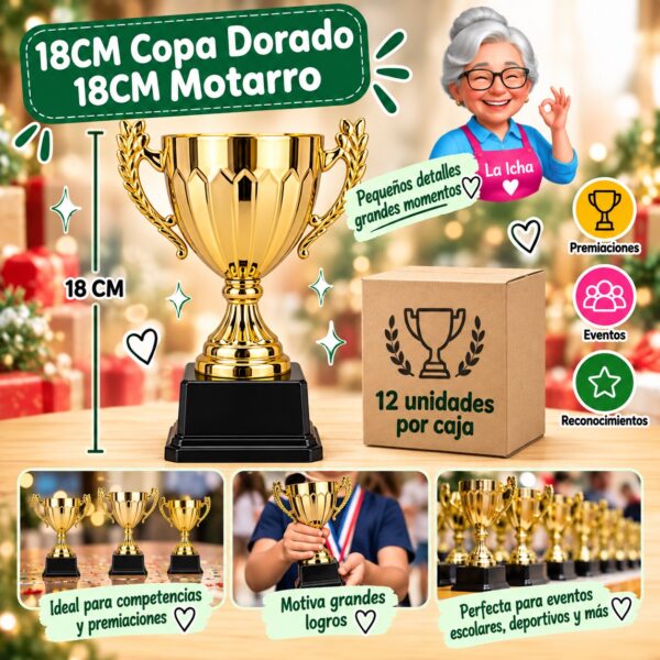 RI-0008134 18CM Copa Dorado 18CM Modelo 2 Motarro