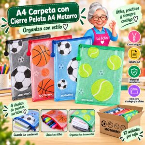 RI-0008137 A4 Carpeta con Cierre Pelota A4 Motarro