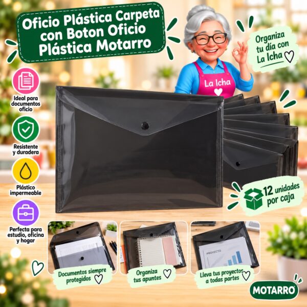 Oficio Carpeta con Boton Oficio Motarro