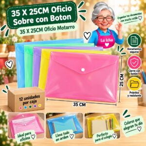 RI-0008140 35 X 25CM Oficio Sobre con Boton 35 X 25CM Oficio Motarro