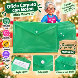 RI-0008144 Oficio Plástica Carpeta con Boton Oficio Plástica Motarro