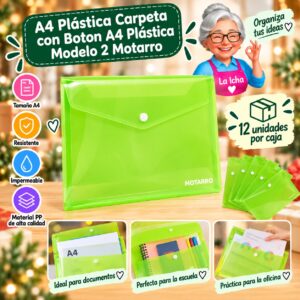 RI-0008158 A4 Plástica Carpeta con Boton A4 Plástica Modelo 2 Motarro