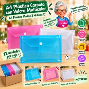 RI-0008197 A4 Plástica Carpeta con Velcro Multicolor A4 Plástica Modelo 2 Motarro