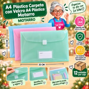 RI-0008198 A4 Plástica Carpeta con Velcro A4 Plástica Motarro