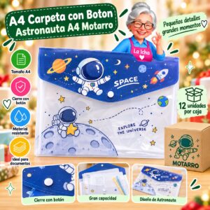 RI-0008207 A4 Carpeta con Boton Astronauta A4 Motarro