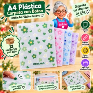RI-0008212 A4 Plástica Carpeta con Boton Diseño A4 Plástica Motarro