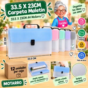 RI-0008218 33.5 X 23CM Carpeta Maletin 33.5 X 23CM A4 Motarro