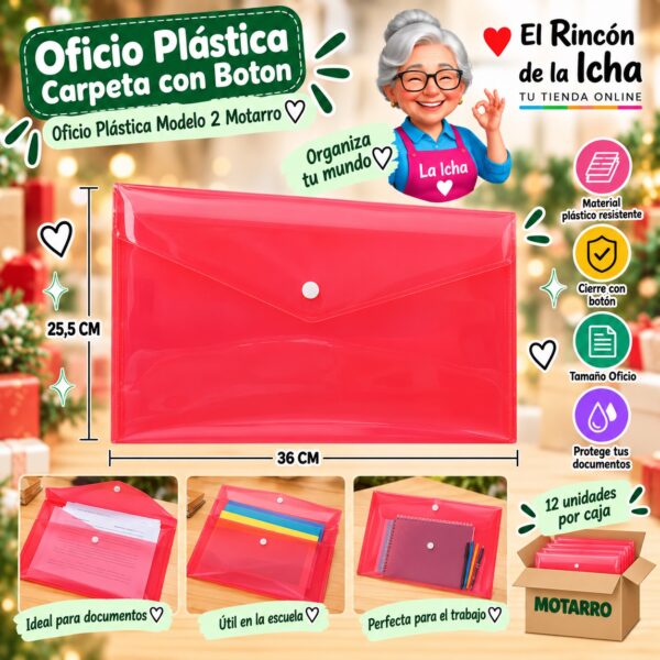 RI-0008219 Oficio Carpeta con Boton Oficio Modelo 2 Motarro
