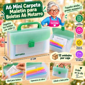 RI-0008236 A6 Mini Carpeta Maletin para Boletas A6 Motarro