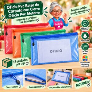 RI-0008241 Oficio Pvc Bolsa de Carpeta con Cierre Oficio Pvc Motarro