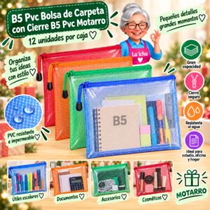 RI-0008242 B5 Pvc Bolsa de Carpeta con Cierre B5 Pvc Motarro