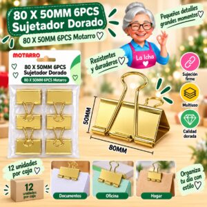 RI-0008244 80 X 50MM 6PCS Sujetador Dorado 80 X 50MM 6PCS Motarro