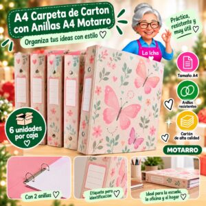 RI-0008249 A4 Carpeta de Carton con Anillas A4 Motarro