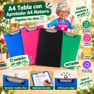 A4 Tabla con Apretador A4 Motarro
