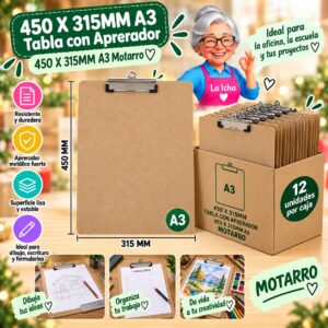 450 X 315MM A3 Tabla con Aprerador 450 X 315MM A3 Motarro
