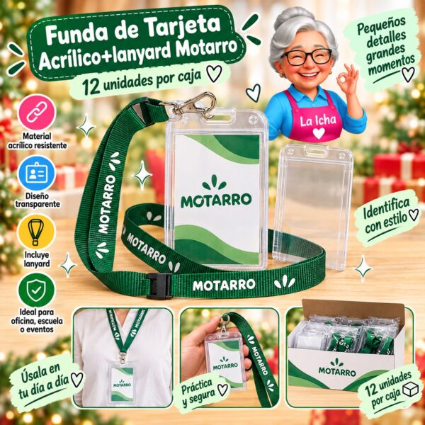 RI-0008267 Funda de Tarjeta Acrílico+lanyard Motarro