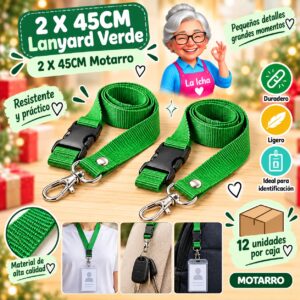 RI-0008273 2 X 45CM Lanyard Verde 2 X 45CM Motarro