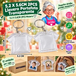 RI-0008274 5.2 X 5.6CM 2PCS Llavero Portafoto Transparente 5.2 X 5.6CM 2PCS Motarro