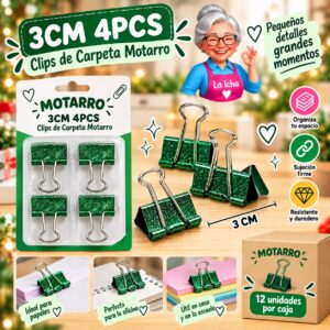 3CM 4PCS Clips de Carpeta Motarro