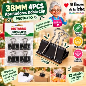 38MM 4PCS Apretadores Doble Clip Motarro