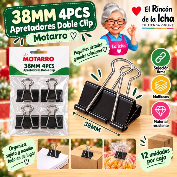 RI-0008328 38MM 4PCS Apretadores Doble Clip Motarro