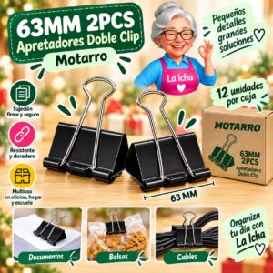 63MM 2PCS Apretadores Doble Clip Motarro
