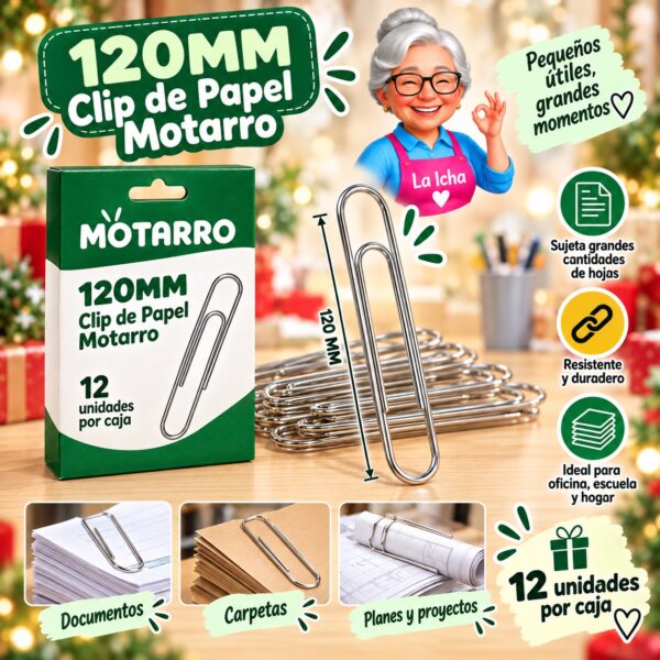RI-0008332 120MM Clip de Papel Motarro