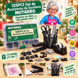 125PCS Set de Accesorios de Escritorio Motarro