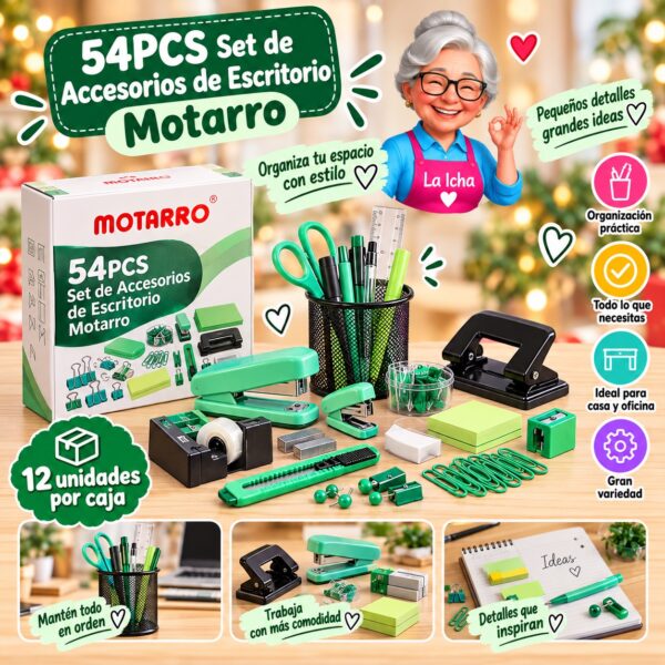 RI-0008345 54PCS Set de Accesorios de Escritorio Motarro