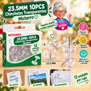 RI-0008357 23.5MM 10PCS Chinchetas Transparentes Motarro