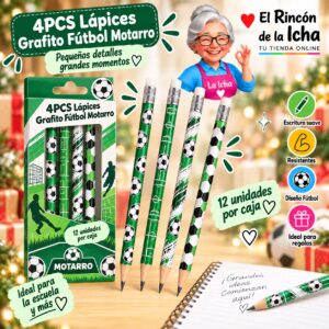 4PCS Lápices Grafito Fútbol Motarro