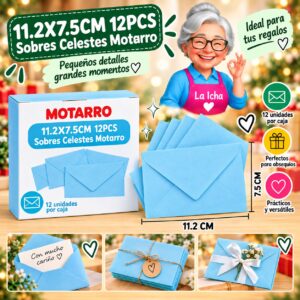 11.2X7.5CM 12PCS Sobres Celestes Motarro