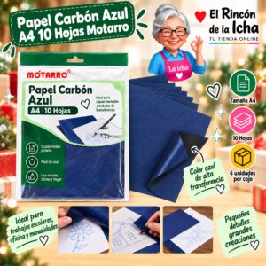 Papel Carbón Azul A4 10 Hojas Motarro