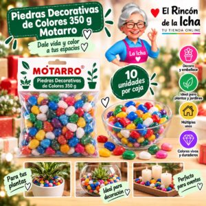 RI-0008426 Piedras Decorativas de Colores 350 g Motarro