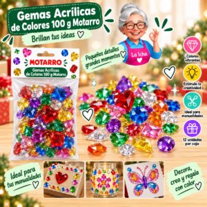 RI-0008434 Gemas Acrílicas de Colores 100 g Motarro