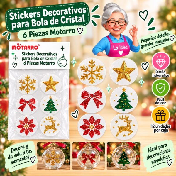 RI-0008454 Stickers Decorativos para Bola de Cristal 6 Piezas Motarro