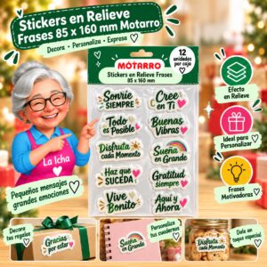 Stickers en Relieve Frases 85 x 160 mm Motarro