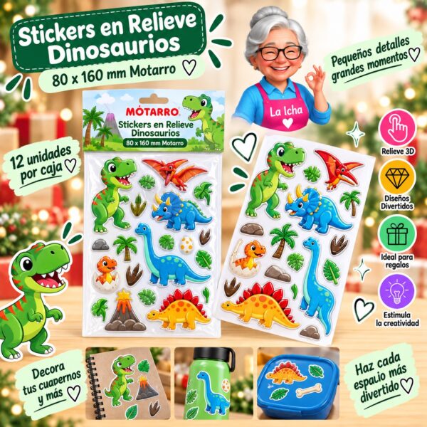 RI-0008464 Stickers en Relieve Frutas 85 x 160 mm Motarro