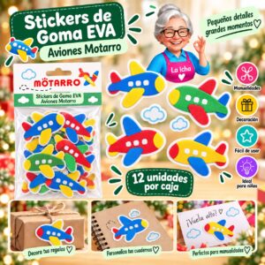 Stickers de Goma EVA Aviones Motarro