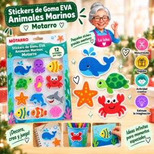 Stickers de Goma EVA Animales Marinos Motarro