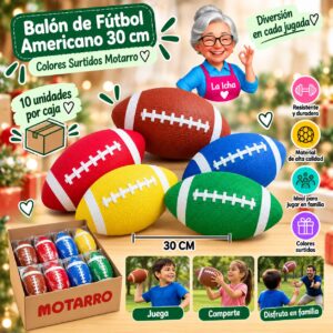 RI-0008503 Balón de Fútbol Americano 30 cm Colores Surtidos Motarro