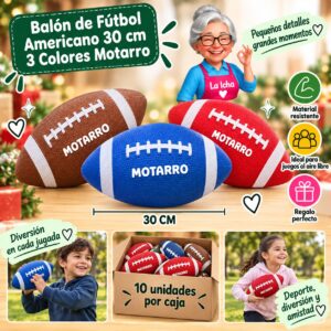 RI-0008504 Balón de Fútbol Americano 30 cm 3 Colores Motarro