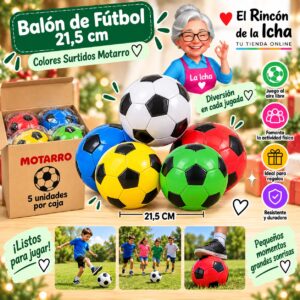 RI-0008505 Balón de Fútbol 21,5 cm Colores Surtidos Motarro