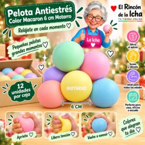 Pelota Antiestrés Color Macaron 6 cm Motarro