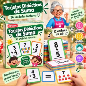 RI-0008516 Tarjetas Didácticas de Suma 36 unidades Motarro