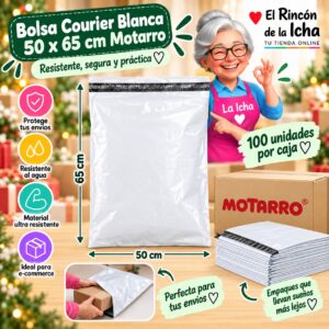 Bolsa Courier Blanca 50 x 65 cm Motarro
