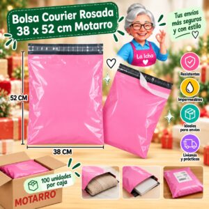 Bolsa Courier Rosada 38 x 52 cm Motarro