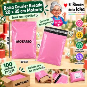 Bolsa Courier Rosada 20 x 35 cm Motarro