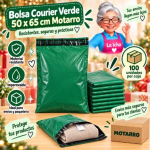 Bolsa Courier Verde 50 x 65 cm Motarro