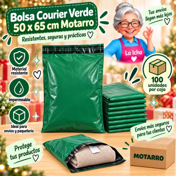 Bolsa Courier Verde 50 x 65 cm Motarro